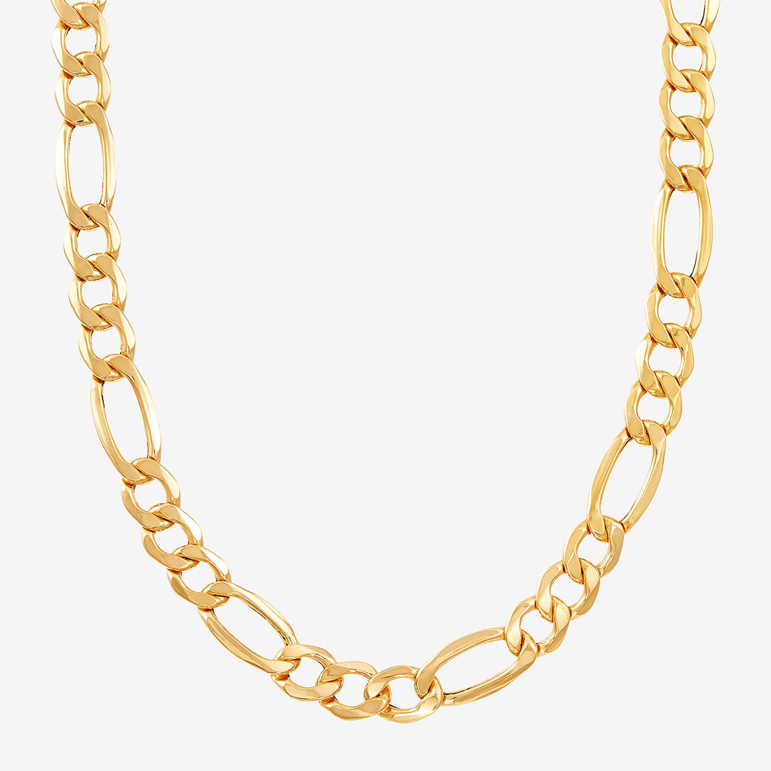Womens 10K Gold 24 Inch Figaro Chain Necklace