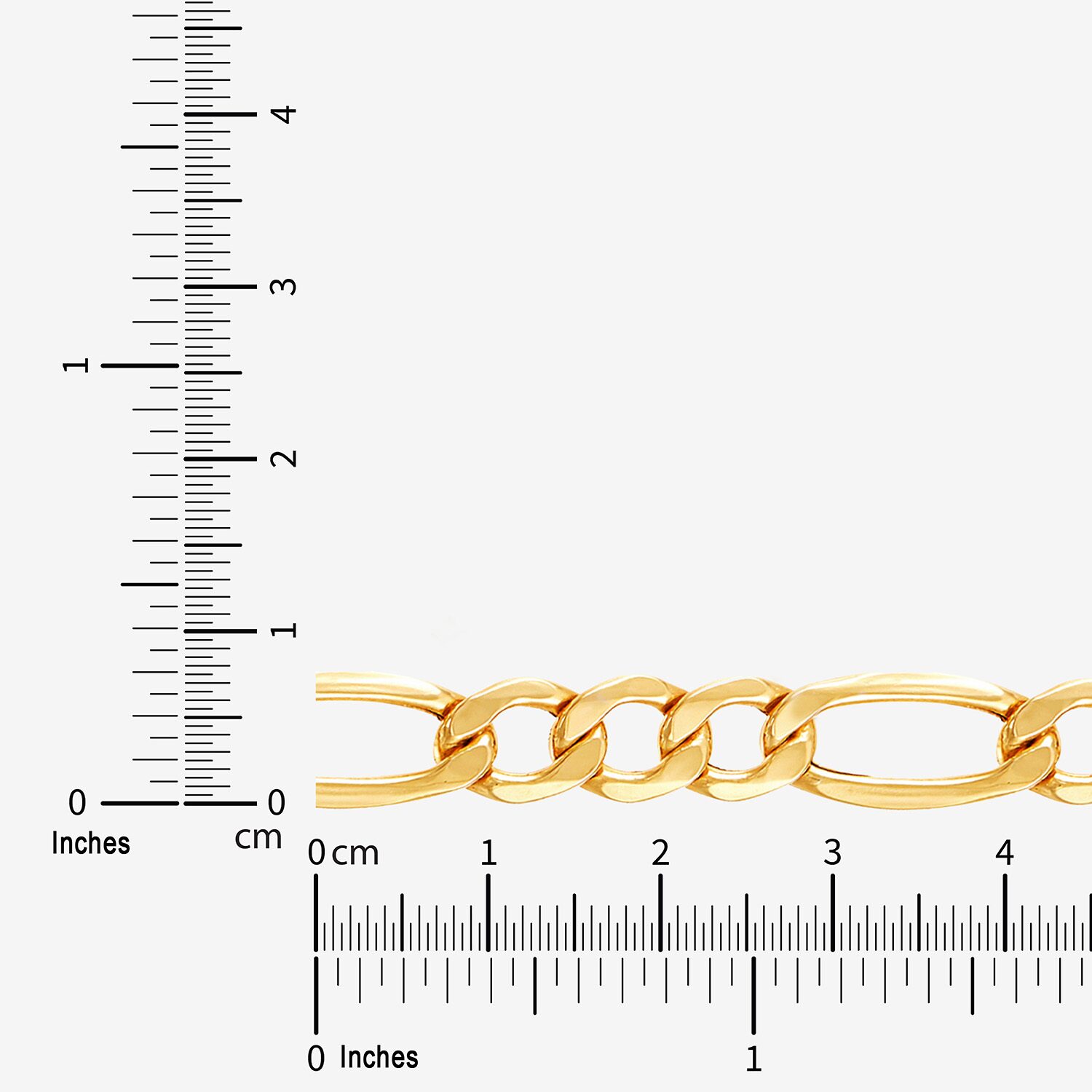 Womens 10K Gold 24 Inch Figaro Chain Necklace