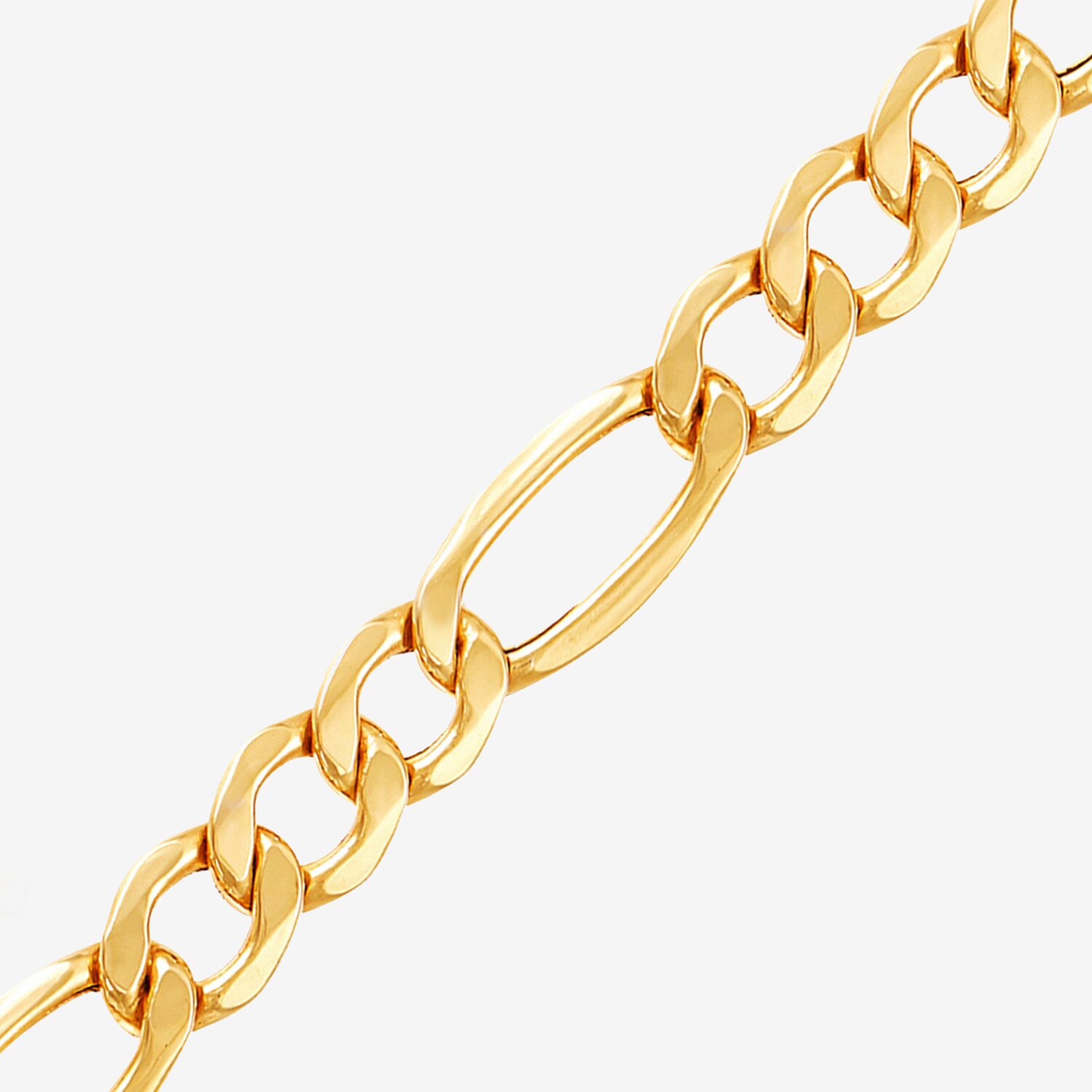 Womens 10K Gold 24 Inch Figaro Chain Necklace