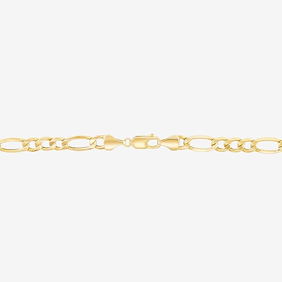 Womens 10K Gold 22 Inch Figaro Chain Necklace