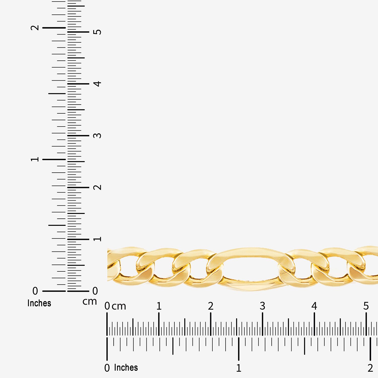 Womens 10K Gold 22 Inch Figaro Chain Necklace