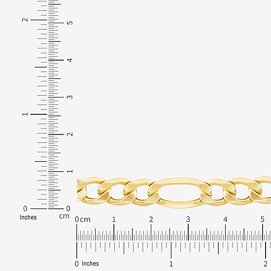 Womens 10K Gold 22 Inch Figaro Chain Necklace