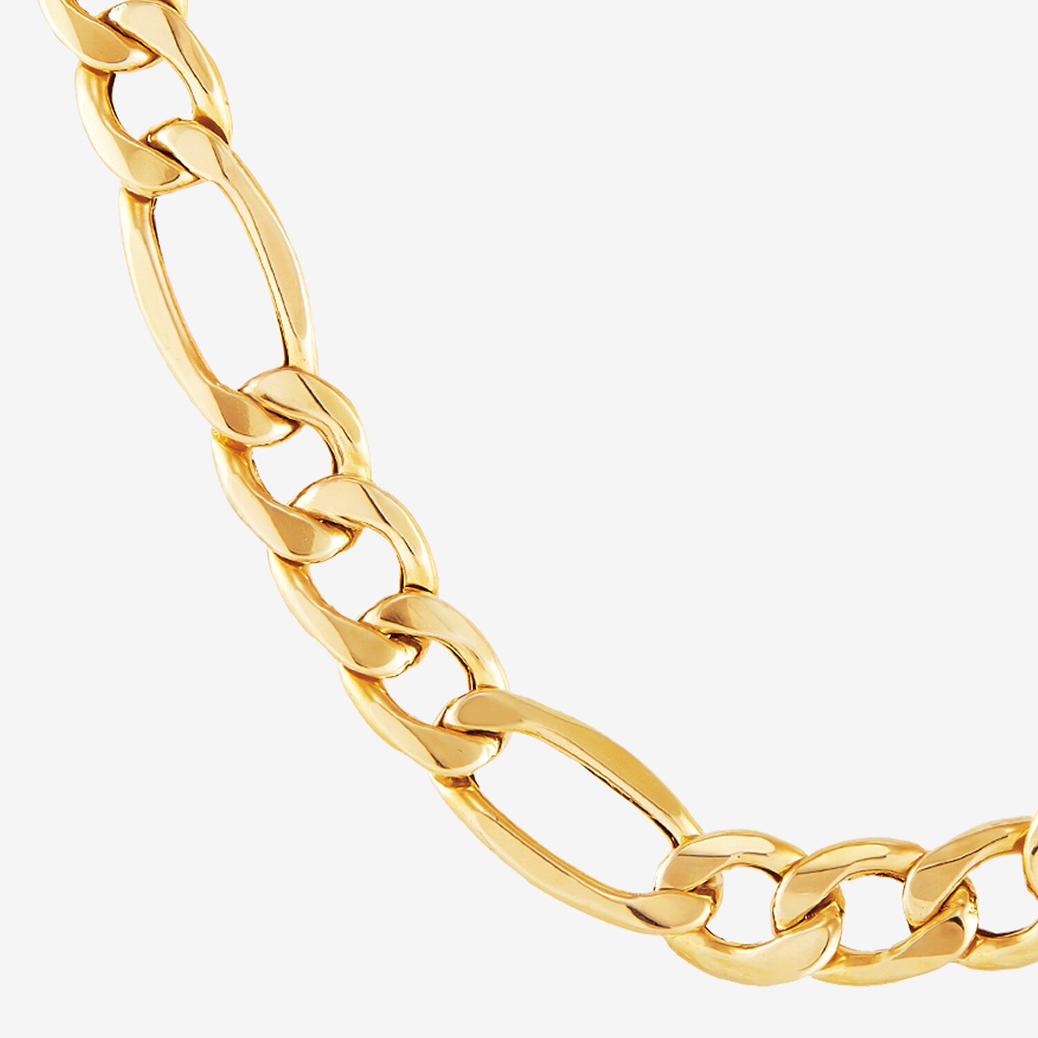 Womens 10K Gold 22 Inch Figaro Chain Necklace