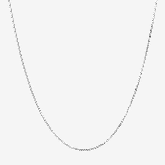 Womens 14K Gold 22 Inch Box Chain Necklace