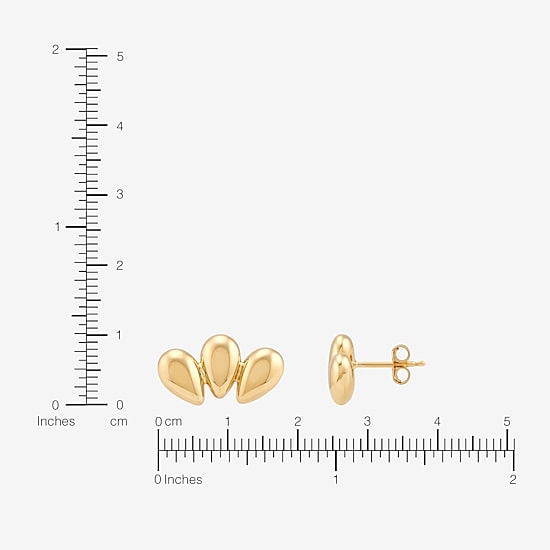 Gold Addiction 10K Gold 18mm Stud Earrings