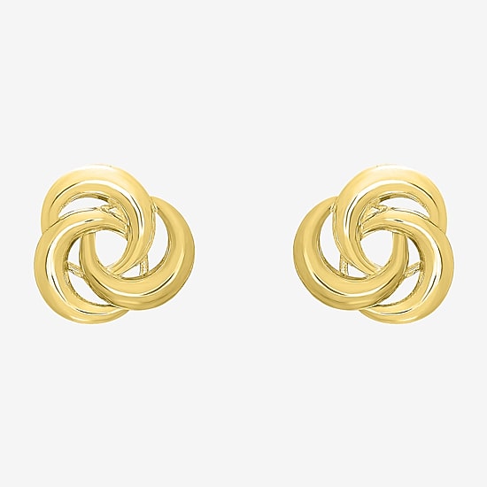 14K Gold 10.2mm Knot Stud Earrings