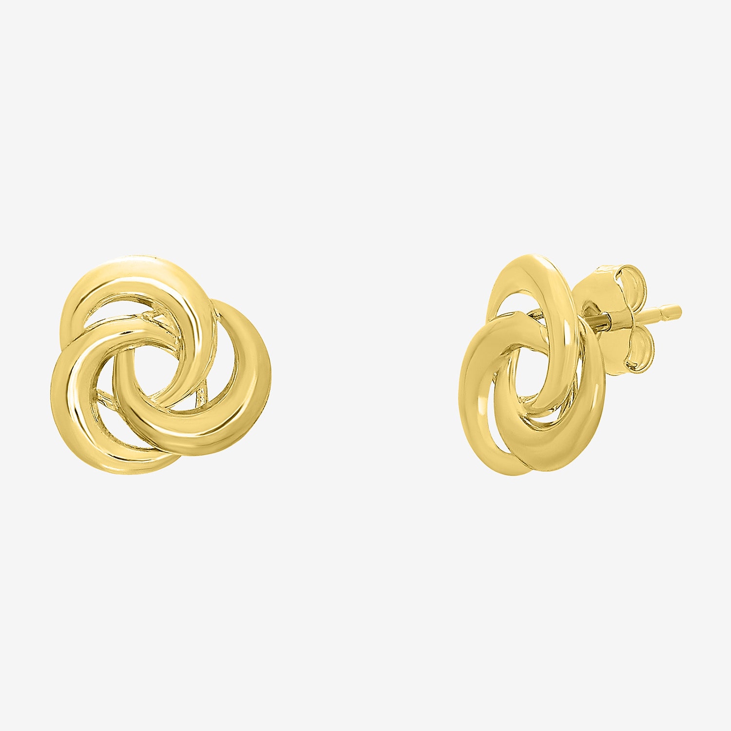 14K Gold 10.2mm Knot Stud Earrings