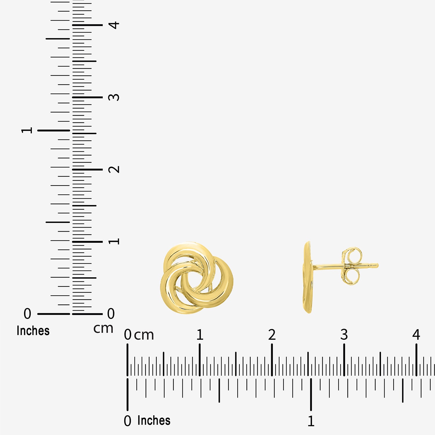 14K Gold 10.2mm Knot Stud Earrings