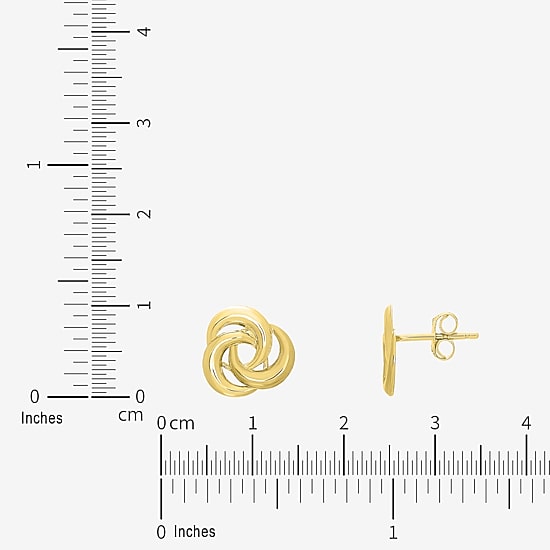 14K Gold 10.2mm Knot Stud Earrings