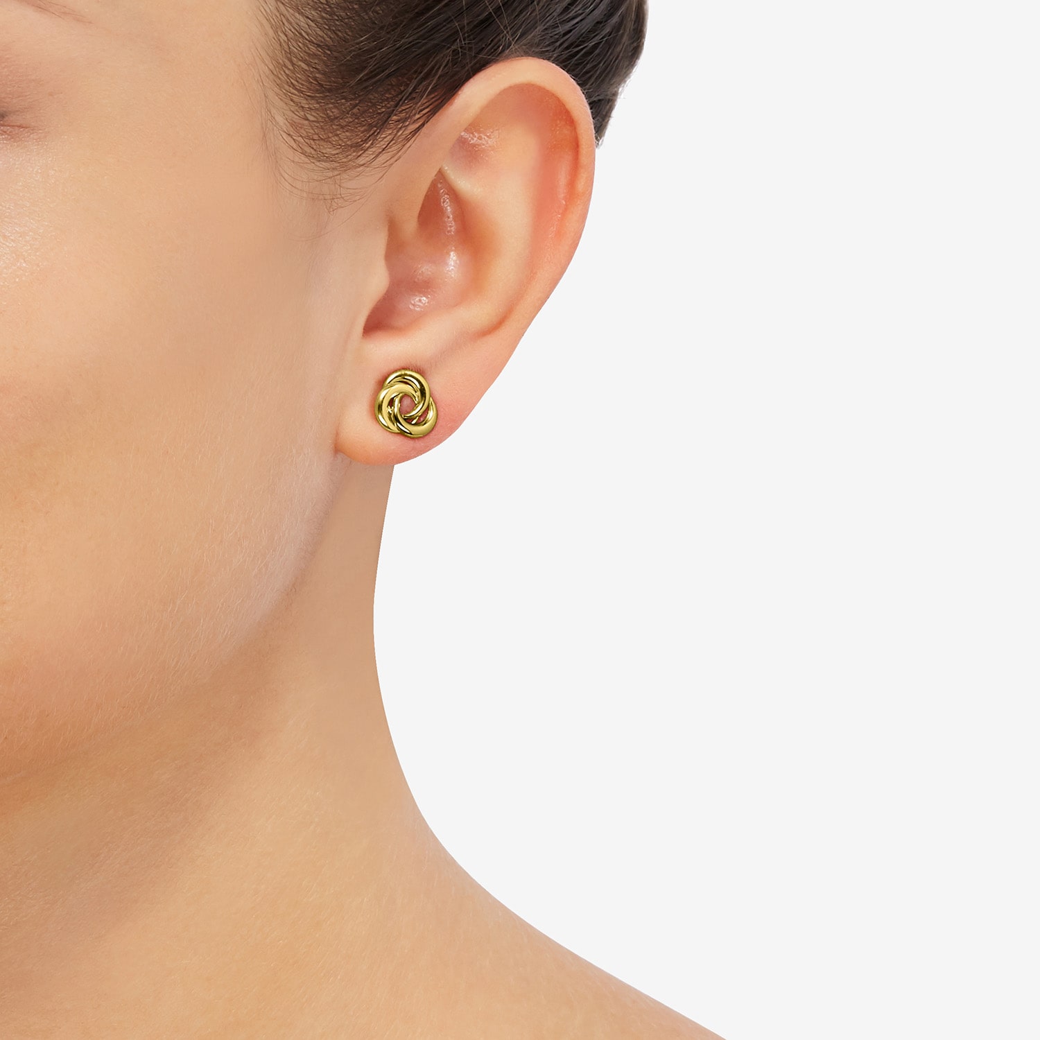 14K Gold 10.2mm Knot Stud Earrings