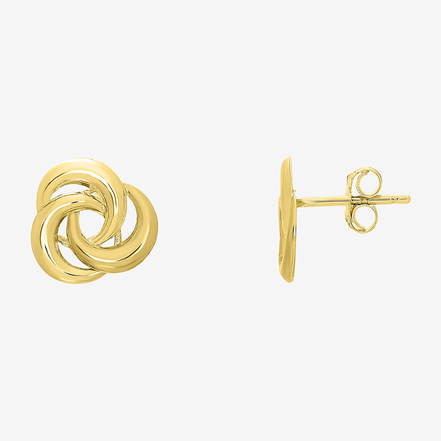 14K Gold 10.2mm Knot Stud Earrings