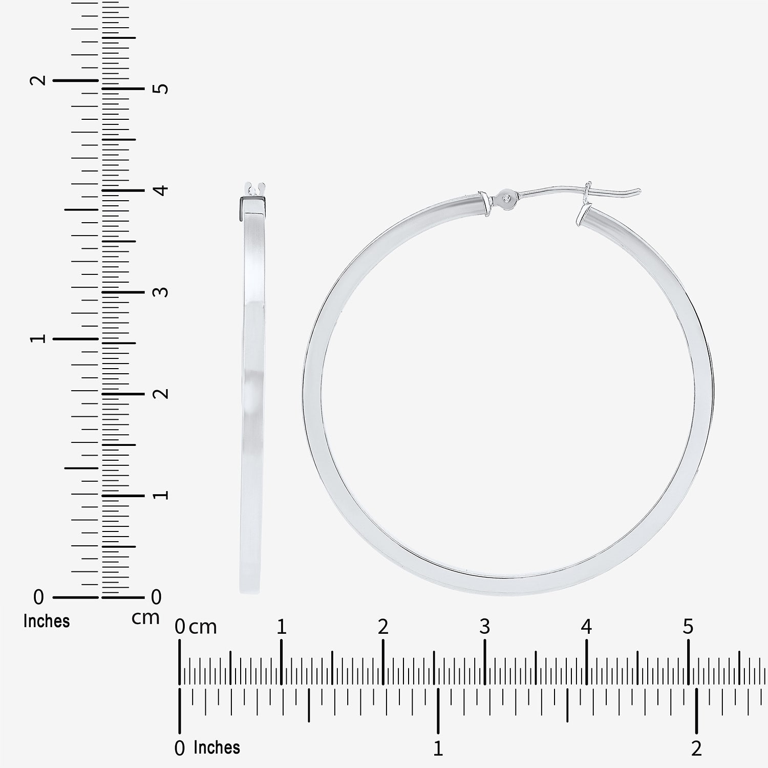 Womens 14K Gold 40mm Hoop Earrings