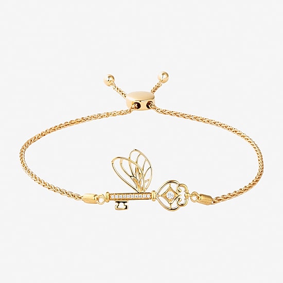 Harry Potter (F / Si2) Womens Diamond Accent Lab Grown White Diamond 14K Gold Over Silver Bolo Bracelet