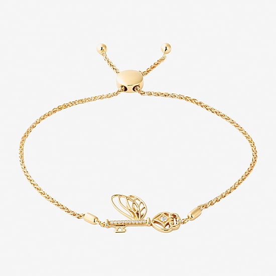 Harry Potter (F / Si2) Womens Diamond Accent Lab Grown White Diamond 14K Gold Over Silver Bolo Bracelet
