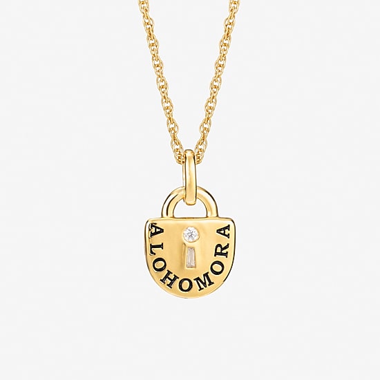 Harry Potter (F / Si2) Womens Diamond Accent Lab Grown White Diamond 14K Gold Over Silver 16 Inch Pendant Necklace