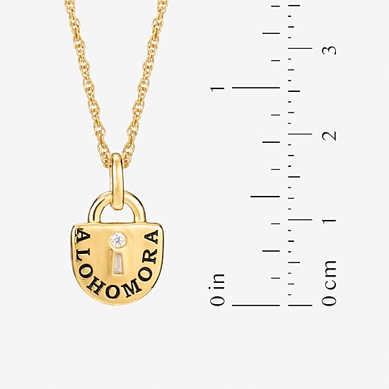 Harry Potter (F / Si2) Womens Diamond Accent Lab Grown White Diamond 14K Gold Over Silver 16 Inch Pendant Necklace