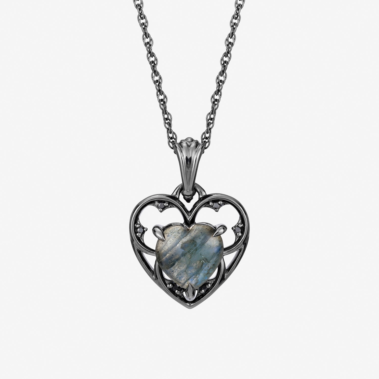 Harry Potter Womens Genuine Black Spinel Sterling Silver 18 Inch Pendant Necklace