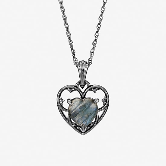 Harry Potter Womens Genuine Black Spinel Sterling Silver 18 Inch Pendant Necklace