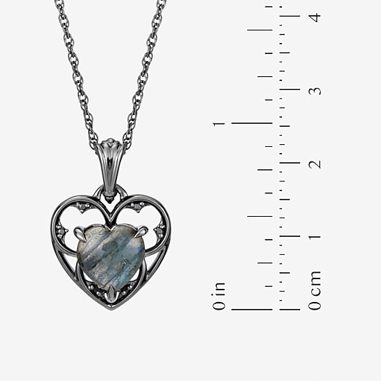 Harry Potter Womens Genuine Black Spinel Sterling Silver 18 Inch Pendant Necklace