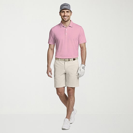 IZOD Swingflex Golf Mens 9 1/2" Stretch Fabric Quick Dry Cargo Short