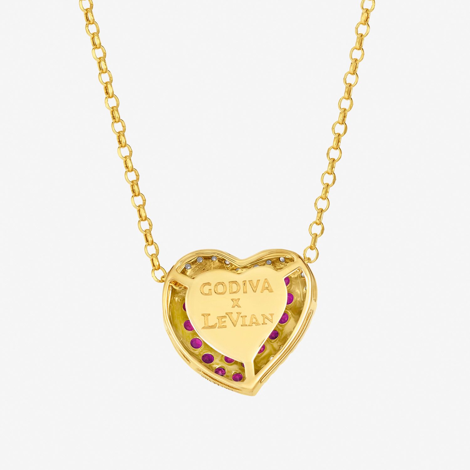 Le Vian Grand Sample Sale Le Vian Grand Sample Sale Limited Quantities! Womens 1/5 CT. Genuine Red Ruby 14K Gold Heart 19 Inch Pendant Necklace
