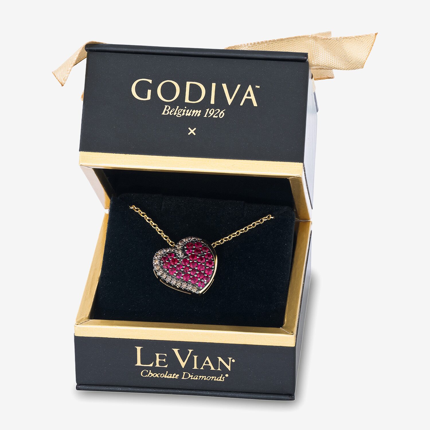 Le Vian Grand Sample Sale Le Vian Grand Sample Sale Limited Quantities! Womens 1/5 CT. Genuine Red Ruby 14K Gold Heart 19 Inch Pendant Necklace