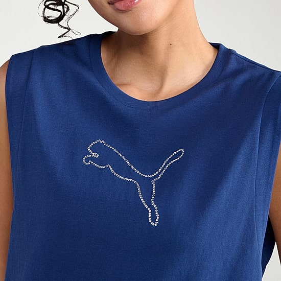PUMA Womens Crew Neck Sleeveless Active Tank Top