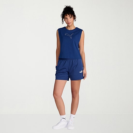 PUMA Womens Crew Neck Sleeveless Active Tank Top