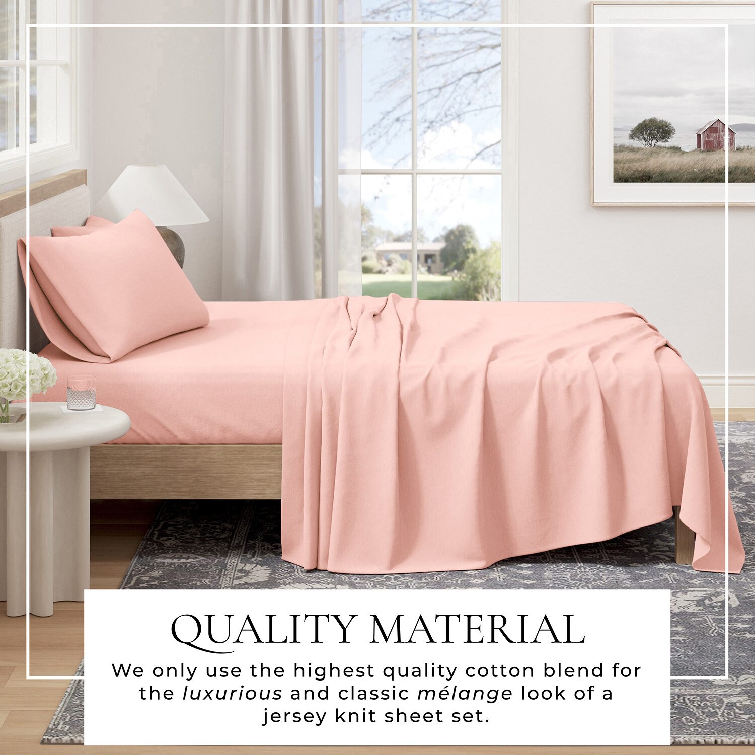 Linery Heathered Jersey Sheet Set