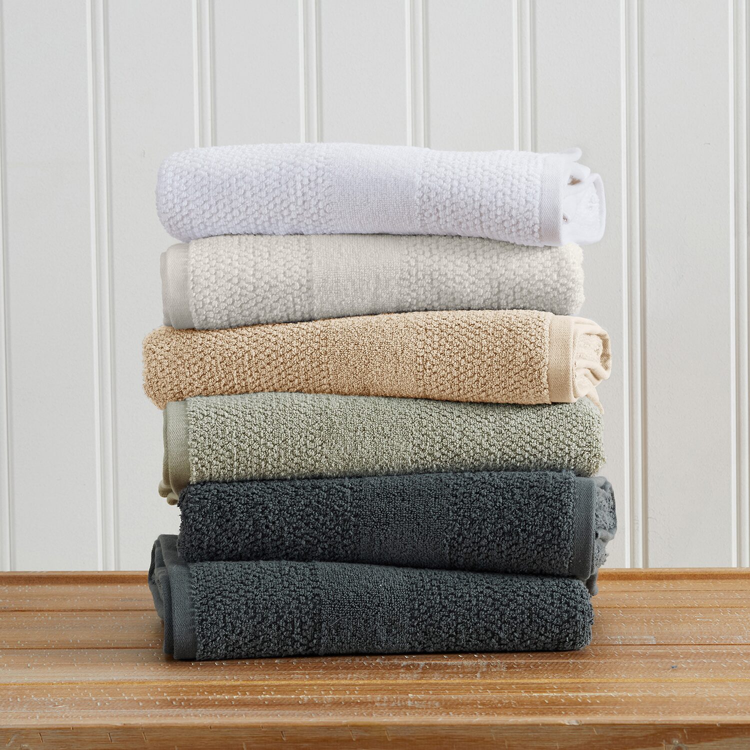 Linery Cotton Textured Weave 12-pc. Quick Dry Washcloth