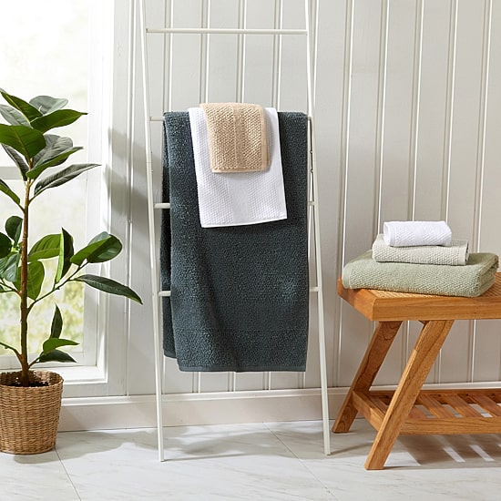Linery Cotton Textured Weave 6-pc. Quick Dry Bath Towel Set