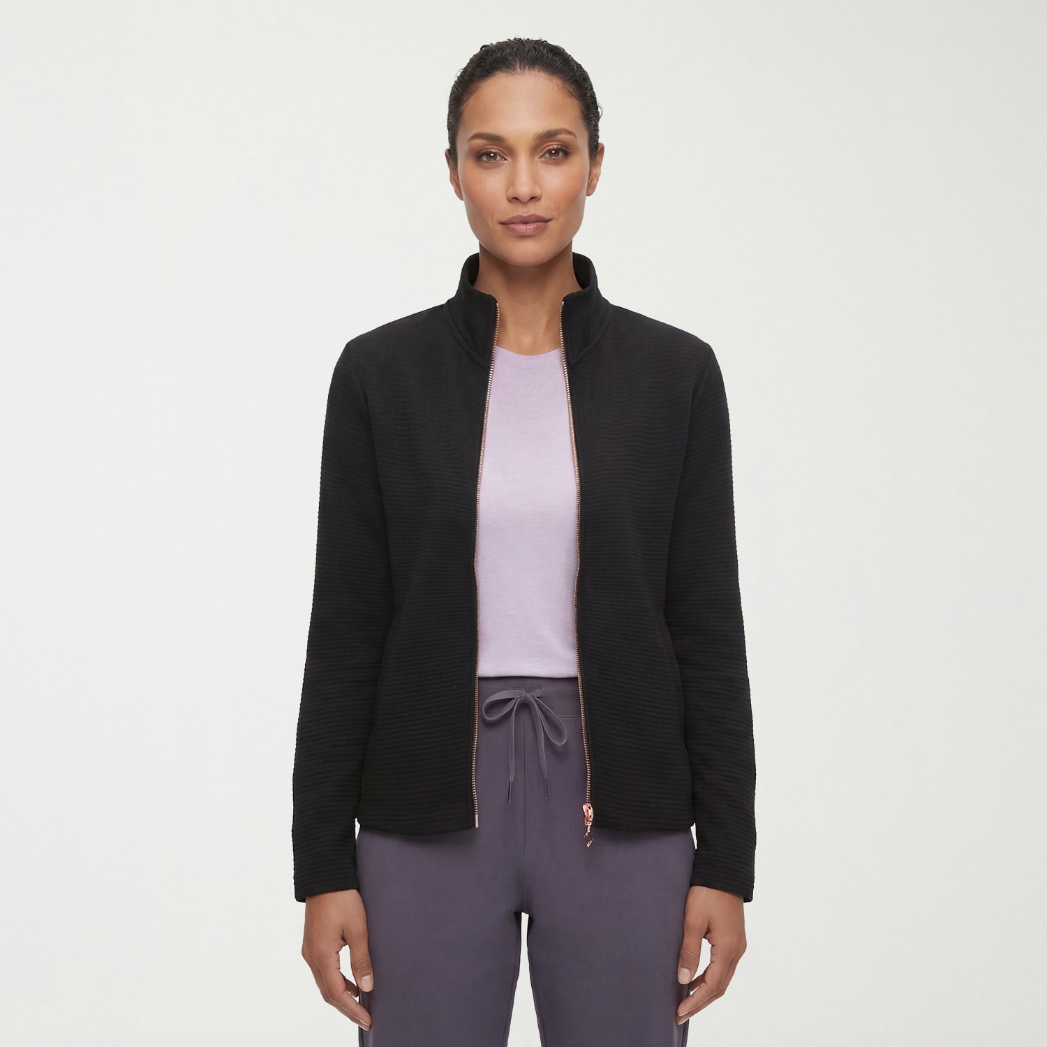 Skechers Womens Go Walk®  Ottoman Scoop Hem Jacket - Cozy Fit