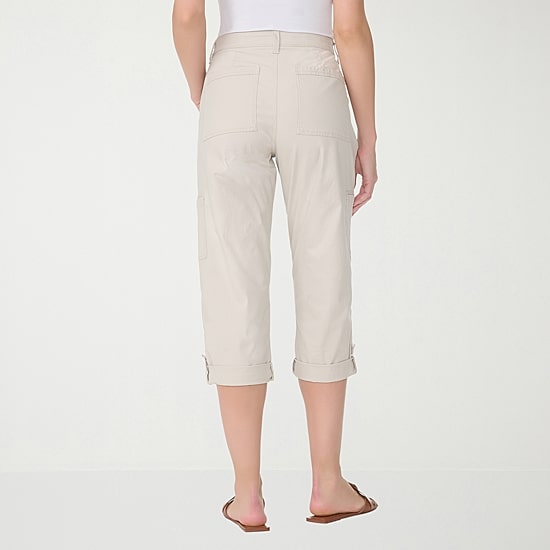 Gloria Vanderbilt® Womens Mid Rise Utility Cargo Capris