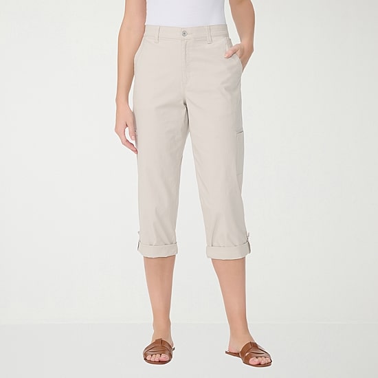 Gloria Vanderbilt® Womens Mid Rise Utility Cargo Capris