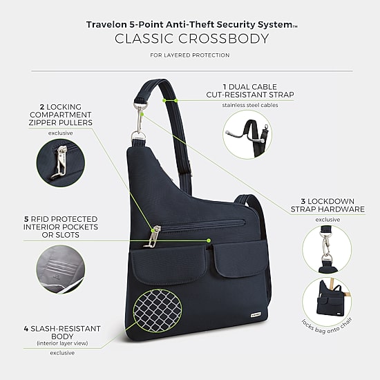 Travelon Anti-Theft Classic Crossbody Bag