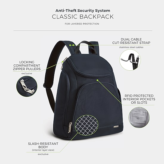 Travelon Anti-Theft Classic Womens Backpack