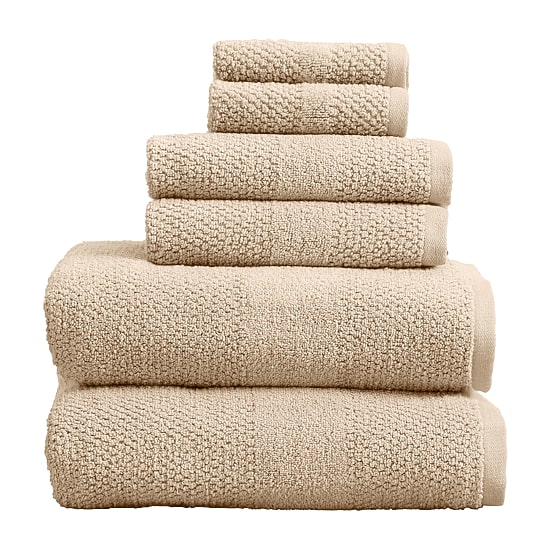 Linery Cotton Textured Weave 6-pc. Quick Dry Bath Towel Set