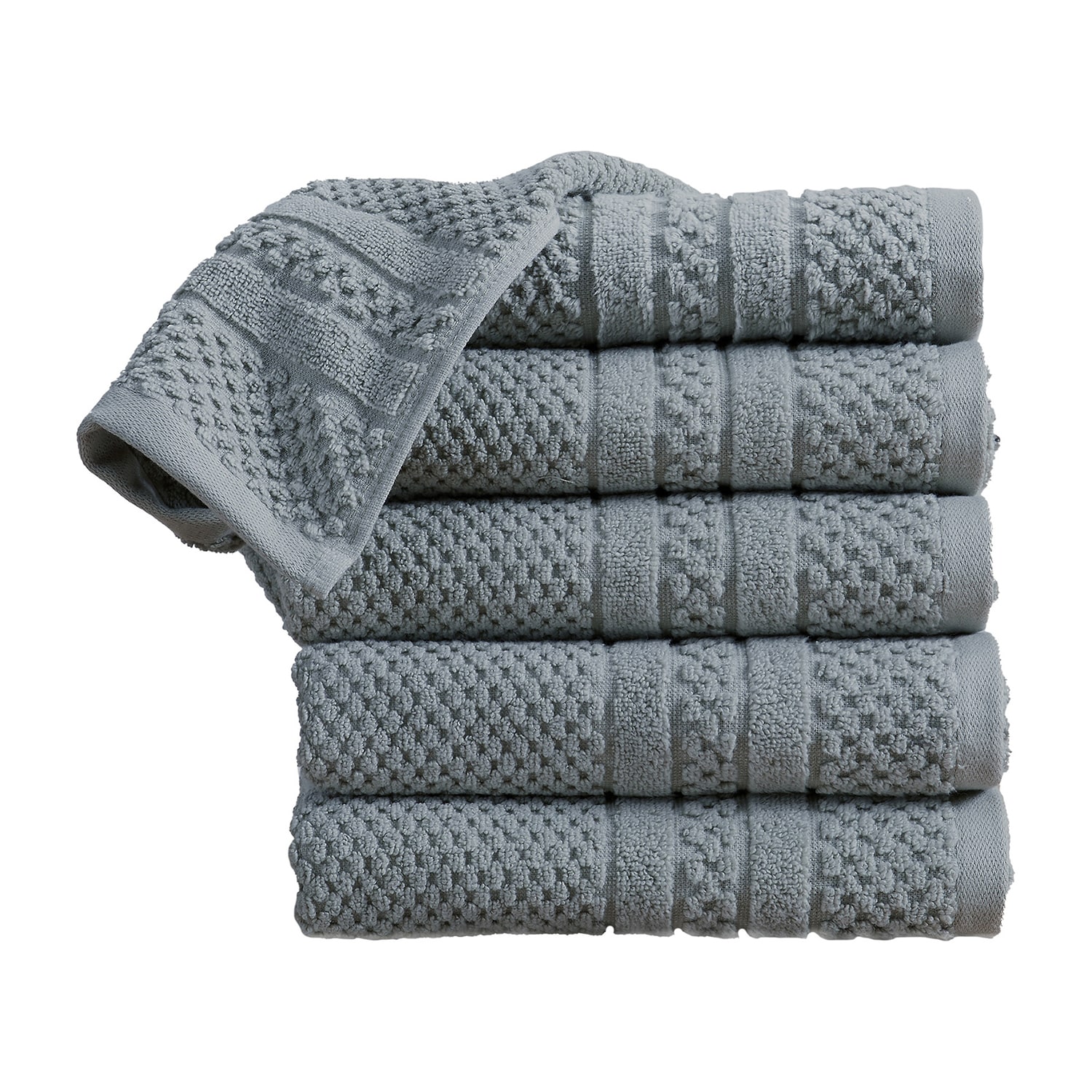 Linery Cotton Checkered Weave 6-pc. Quick Dry Hand Towel Set