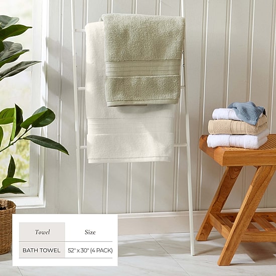 Linery Cotton Plush 6-pc. Quick Dry Bath Towel Set
