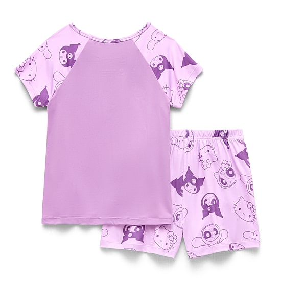 Little & Big Kid Girls Hello Kitty Powerpuff Girls Round Neck Short Sleeve 2-pc. Pajama Set