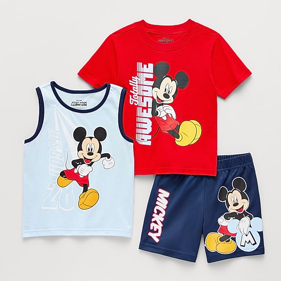 Toddler Boys Mickey Mouse 3-pc. Short Set