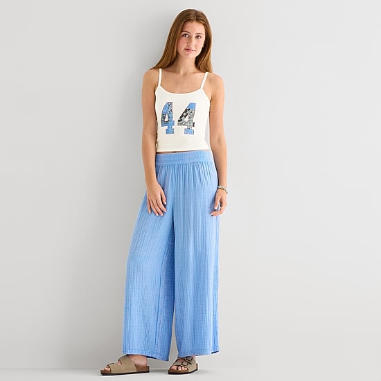 Arizona Womens Juniors Scoop Neck Sleeveless Tank Top