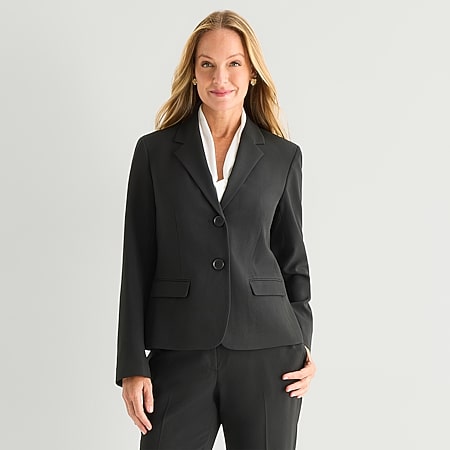 black dress jacket for women Off-the-Shoulder Corseted Blazer 2 / Noir Neil Allyn Women's Fitted Blazer | Old