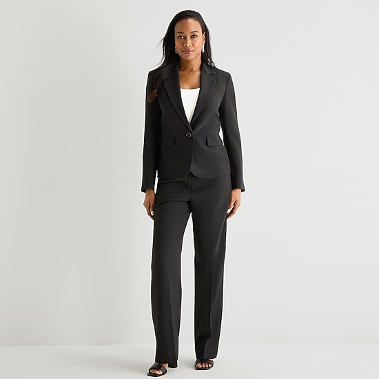 Le Suit Straight Leg Womens 2-pc. Pant Suit