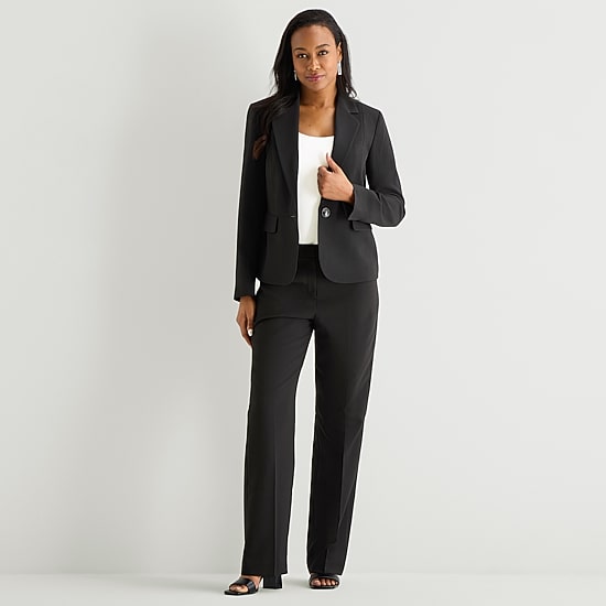Le Suit Straight Leg Womens 2-pc. Pant Suit