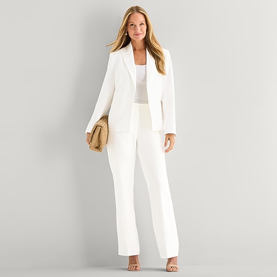 Le Suit Straight Leg Womens 2-pc. Pant Suit
