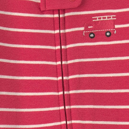 Carter's Firetruck Baby Boys Striped Sleep and Play