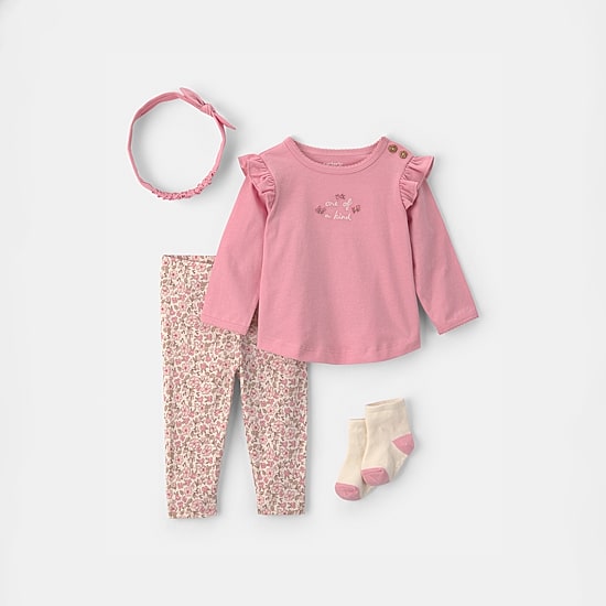 Carter's Baby Girls Jersey 4-pc. Pant Set