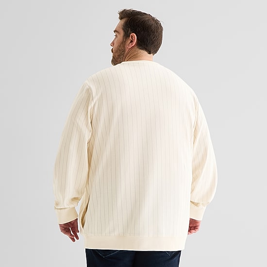 Shaquille O'Neal XLG™ Mens Crew Neck Long Sleeve Big and Tall Sweatshirt