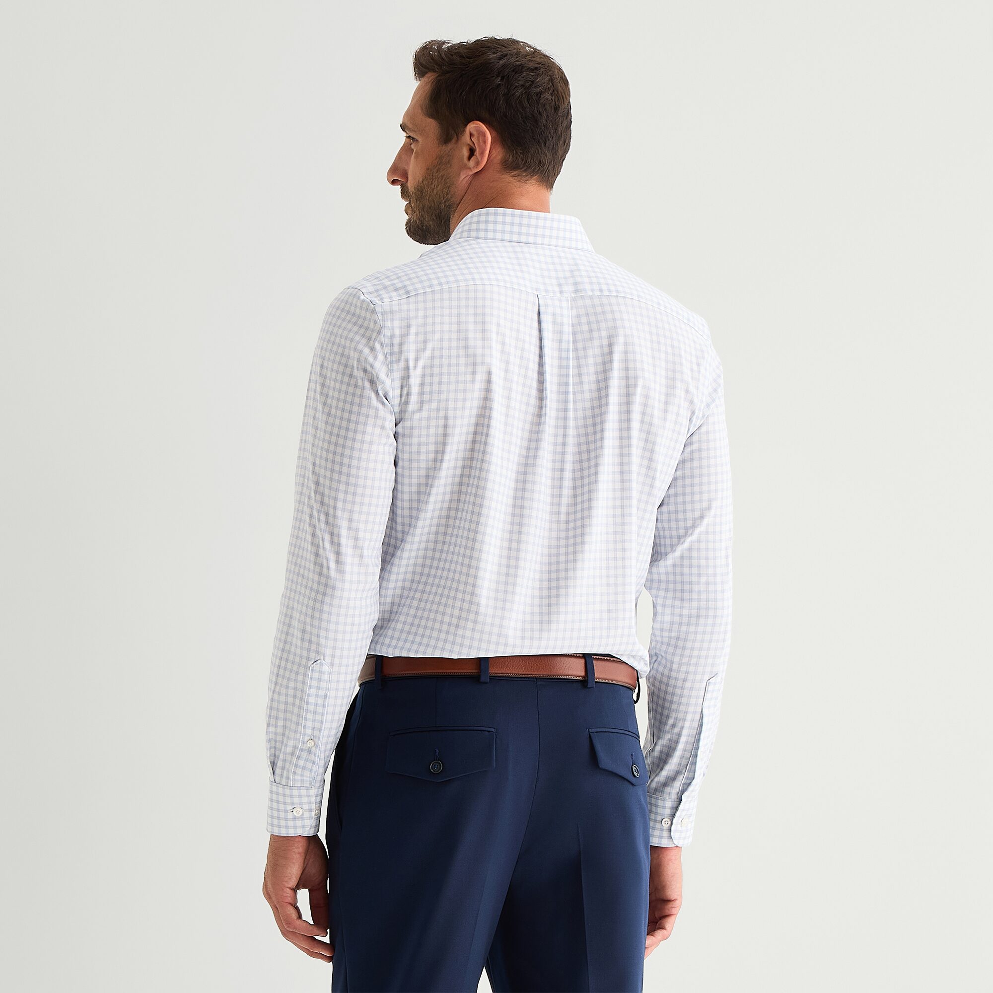 Stafford Cool Tech Mens Long Sleeve Regular Fit STRETCH FABRIC Wrinkle Free Button-Down Shirt